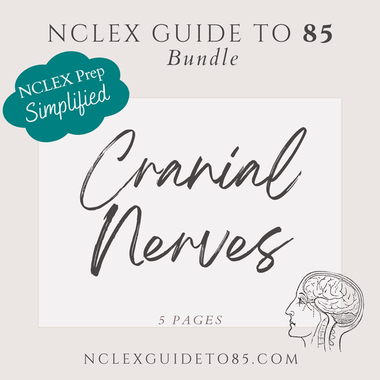 Cranial Nerves Bundle | 5 pages - NCLEX Guide to 85