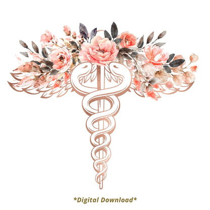 Medical Floral Art Bundle - NCLEX Guide to 85. This would make a great nursing graduation gift for yourself or your favorite nursing study buddy! 