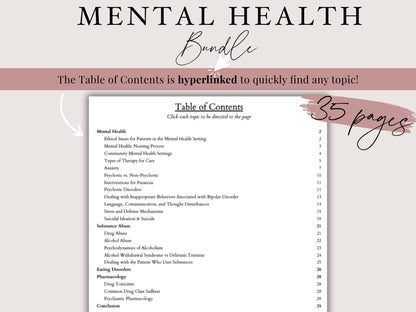 Mental Health Bundle | 35 pages - NCLEX Guide to 85