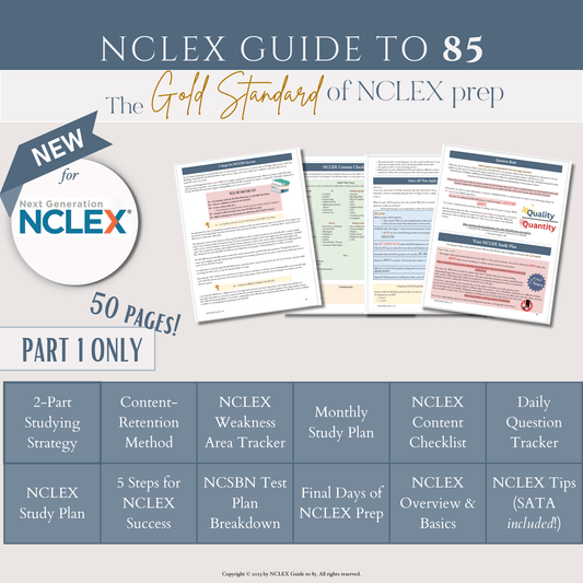 *Part 1 only* NCLEX Guide to 85 - The Nursing Perspective